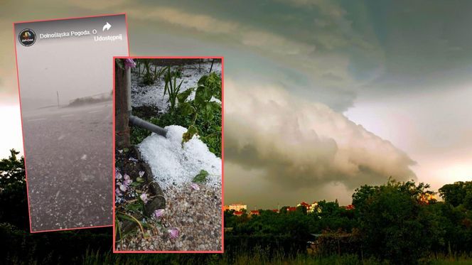Groźne burze suną przez Dolny Śląsk. Gradobicie w okolicy Bolesławca, trudna sytuacja na A4 