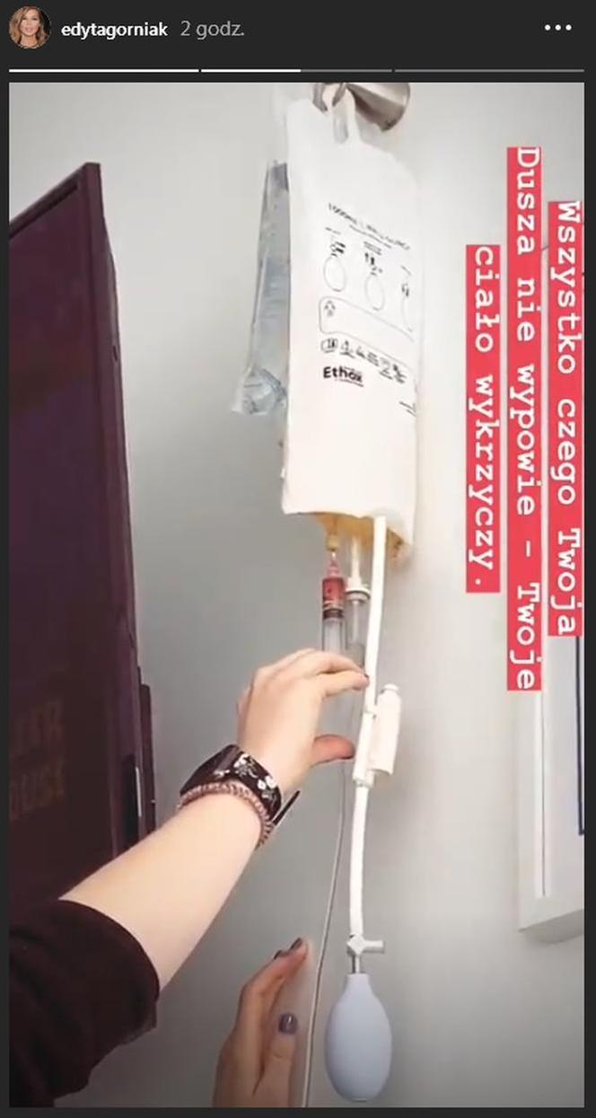 Edyta Górniak pod kroplówką