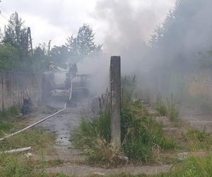 Na niebie widoczne były kłęby dymu. W Bielsko-Białej paliły się wraki samochodów