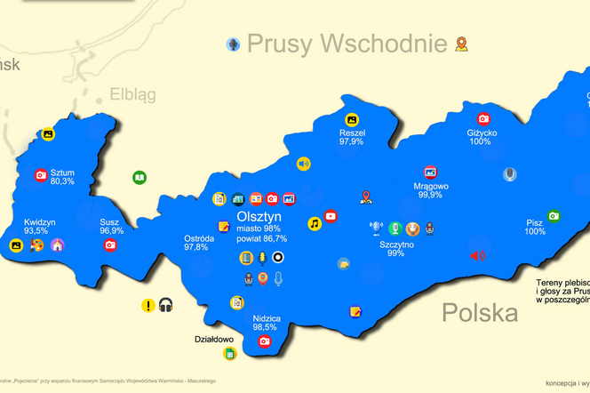 Cyfrowa mapa na rocznicę plebiscytu. 