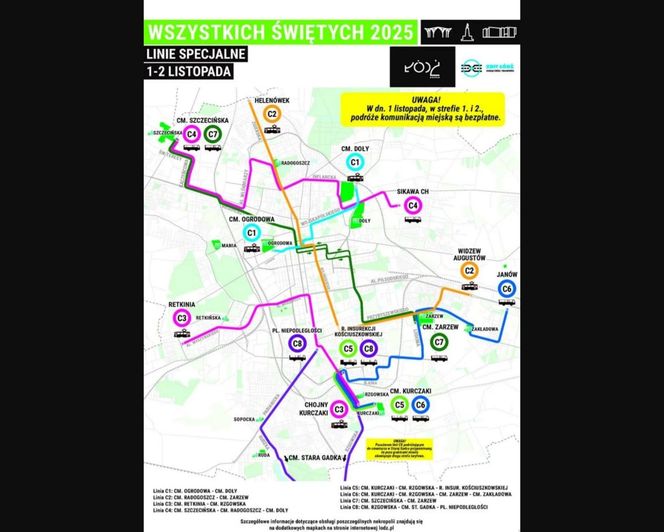 Wszystkich Świętych w Łodzi. Jak dojechać na cmentarze