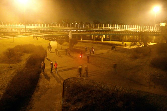 Pożar Mostu Łazienkowskiego 14.02.2015