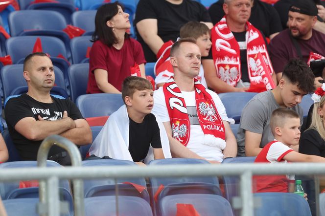Kibice na meczu Polska - Mołdawia