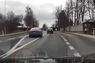 Pirat w audi jechał na czołówkę. Szaleńcza jazda nagrana przez kierowców 