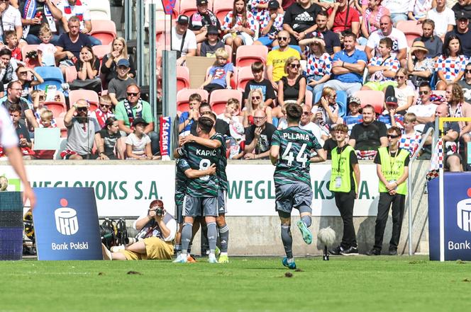 Kibice Górnika Zabrze na meczu z Lechią Gdańsk