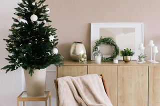 Gotowe choinki z ozdobami czy żywe drzewka? Nowoczesna choinka na pniu to hit! Zobacz 20 inspiracji