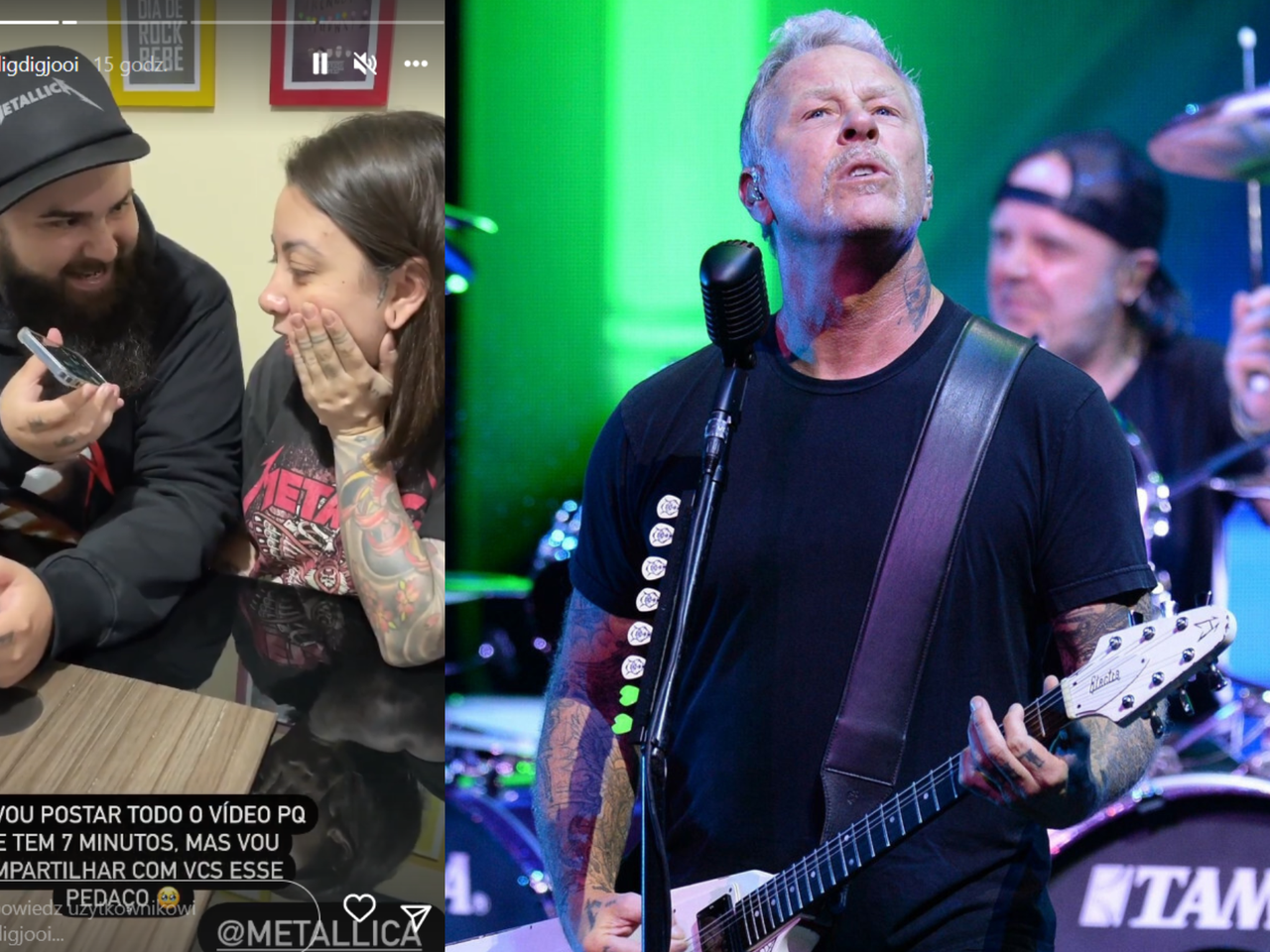 Urodziła na koncercie Metalliki. Po porodzie zadzwonił do niej sam James Hatfield!