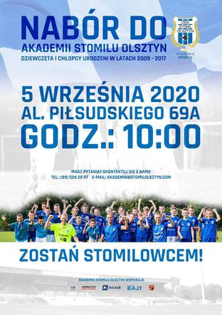 Akademia Sportu Stomil Olsztyn szuka młodych talentów!