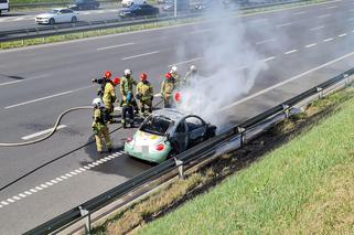 Miętowy garbus płonął jak pochodnia na S8