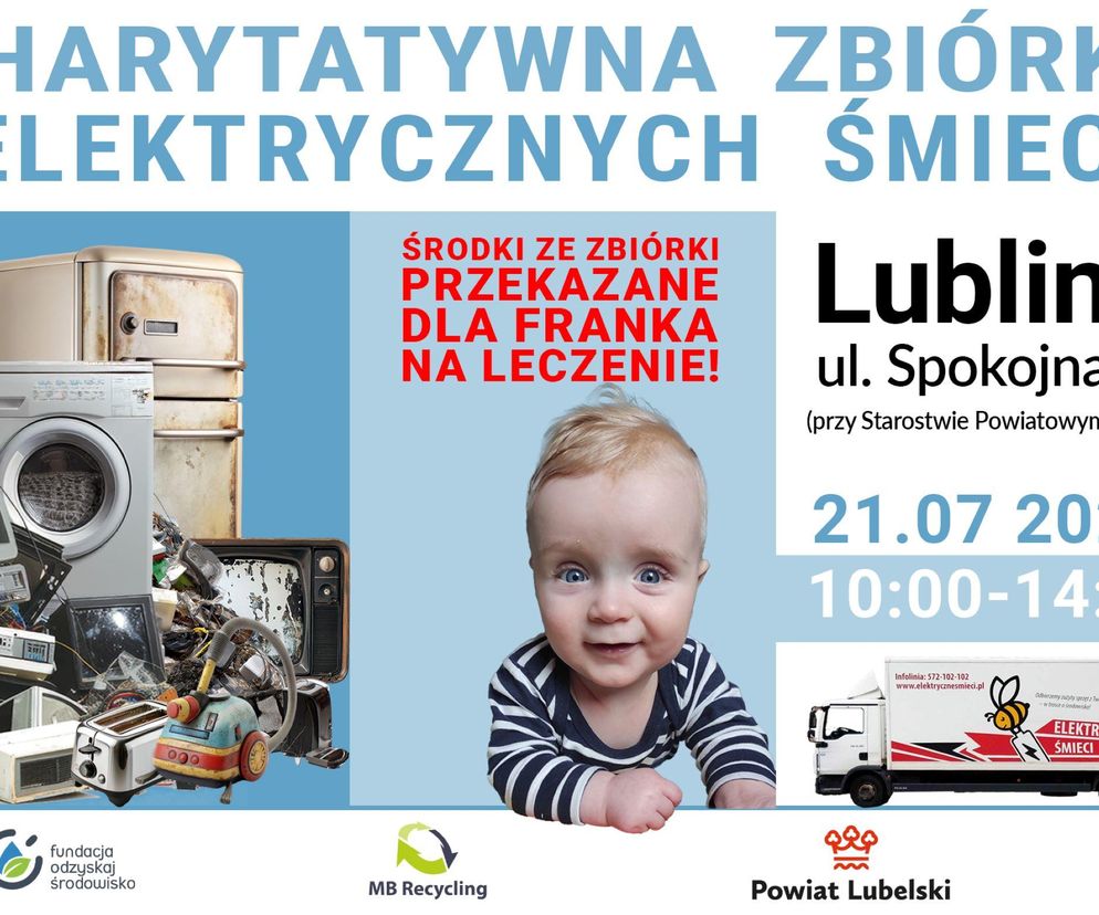 Lubelskie - charytatywna zbiórka elektrośmieci dla Frania Styły 