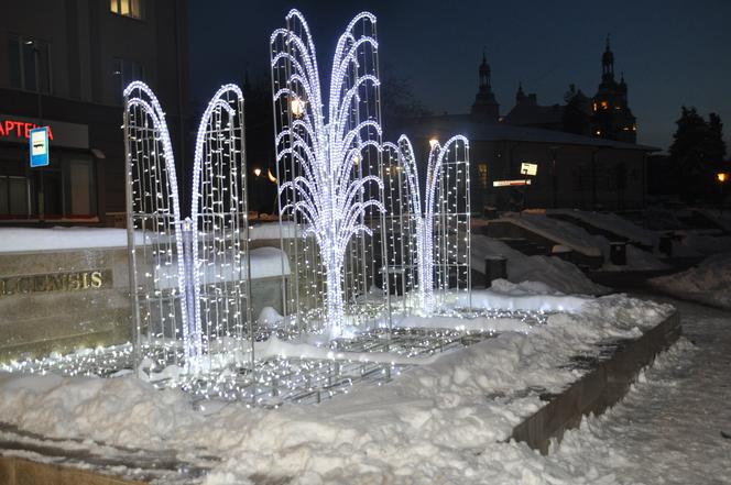 Świąteczne iluminacje i choinki w centrum Kielc