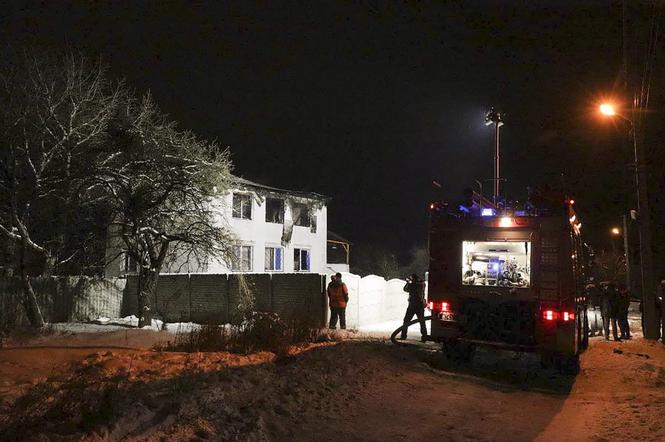 Pożar w domu opieki na Ukrainie
