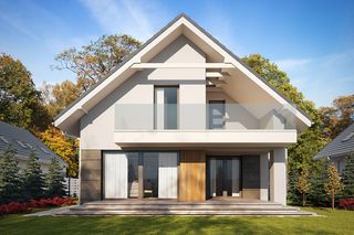 Domy z wejściem w ścianie szczytowej