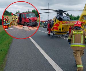 Bus zderzył się z ciężarówką. Poszkodowanych 11 osób! Poważne utrudnienia, śmigłowce w akcji