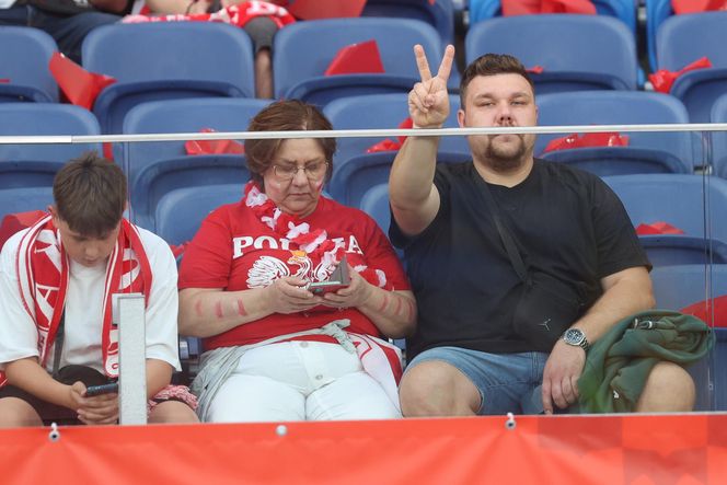 Kibice na meczu Polska - Mołdawia