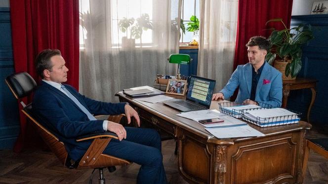 Barwy szczęścia odc. 2992: Bruno (Lesław Żurek), Justin (Jasper Sołtysiewicz) 