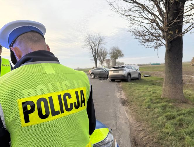 Poważny wypadek podczas wymijania w pow. gostyńskim. Lądował śmigłowiec LPR