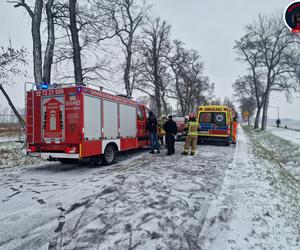 Makabryczny wypadek pod Warszawą. Osobówka dachowała na łuku drogi. Jedna osoba ranna