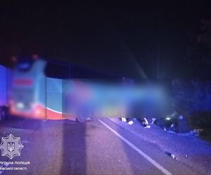 Tragiczny wypadek autobusu linii Warszawa - Odessa na obwodnicy Lwowa