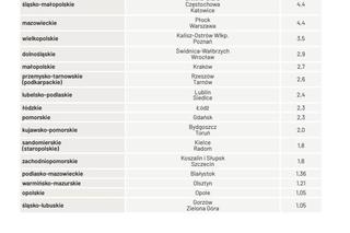 Wariant pierwszy. Podział województwa