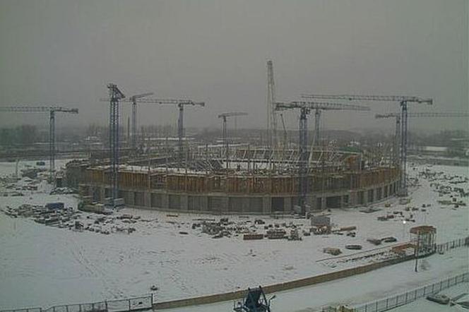 Budowa stadionu w Gdańsku, 11 stycznia 2010