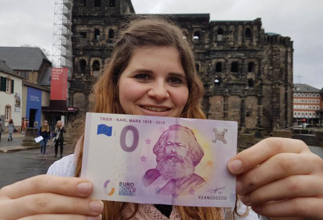 Miasto Trewir sprzedaje banknoty Euro z wizerunkiem Marksa