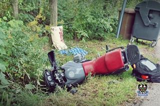 Młody kierowca nie zauważył motocyklisty