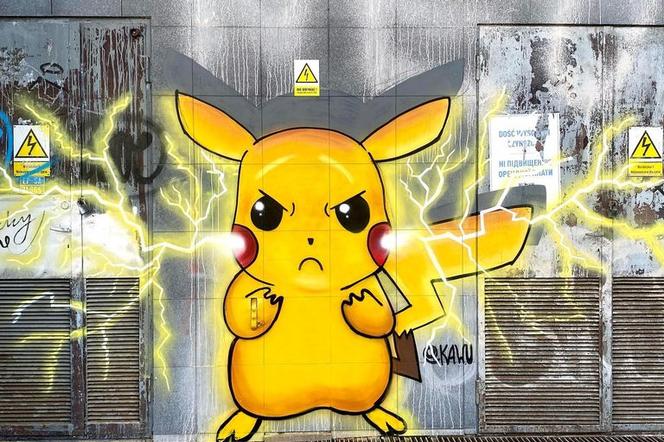 Kolejny mural Kawy w Poznaniu - tym razem Pikachu!