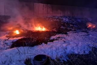 Pożar składu opon pod Cybinką