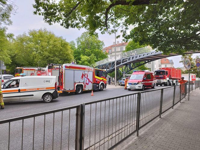 Akcja służb przy ul. Górnośląskiej w Warszawie
