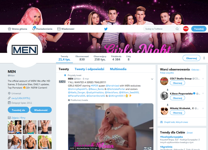 Paweł Rabiej i konto MEN na Twitterze