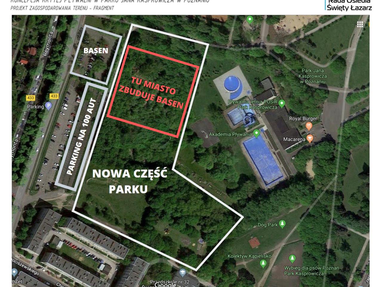 Kryta pływalnia powstanie w parku Kasprowicza! Osiedlowi radni z Łazarza oburzeni!