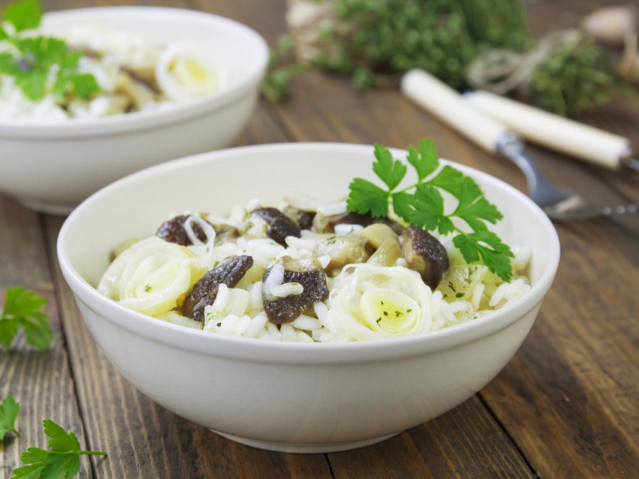 Risotto z porami i grzybami - sprawdzony przepis