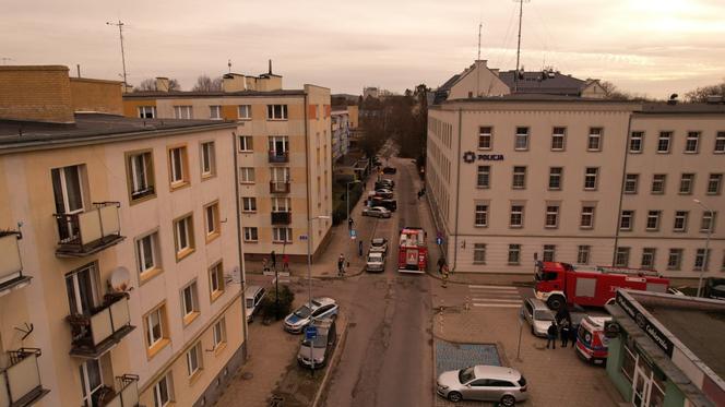 Pożar w komendzie policji w Koszalinie