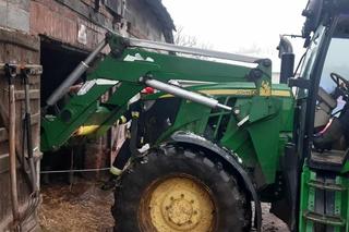 Byk wpadł do szamba, bo zawalił się pod nim strop. Na pomoc ruszyli strażacy