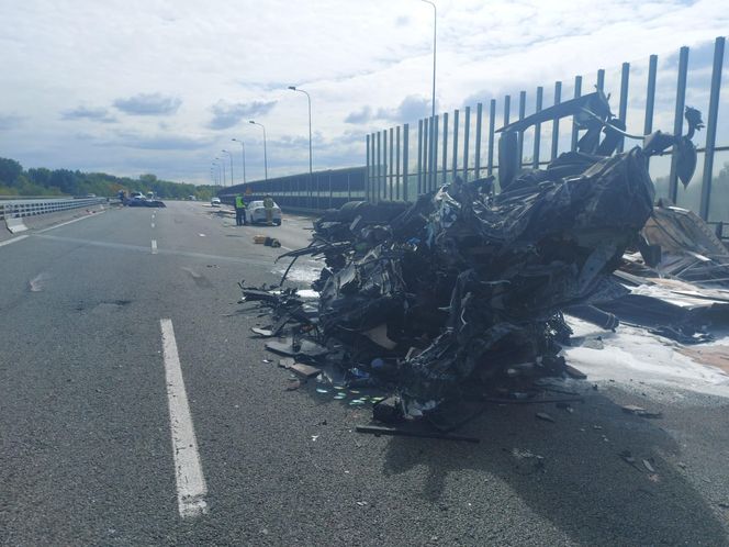 Śmiertelny wypadek na autostradzie A4 w Zabrzu. Droga jest zupełnie zablokowana