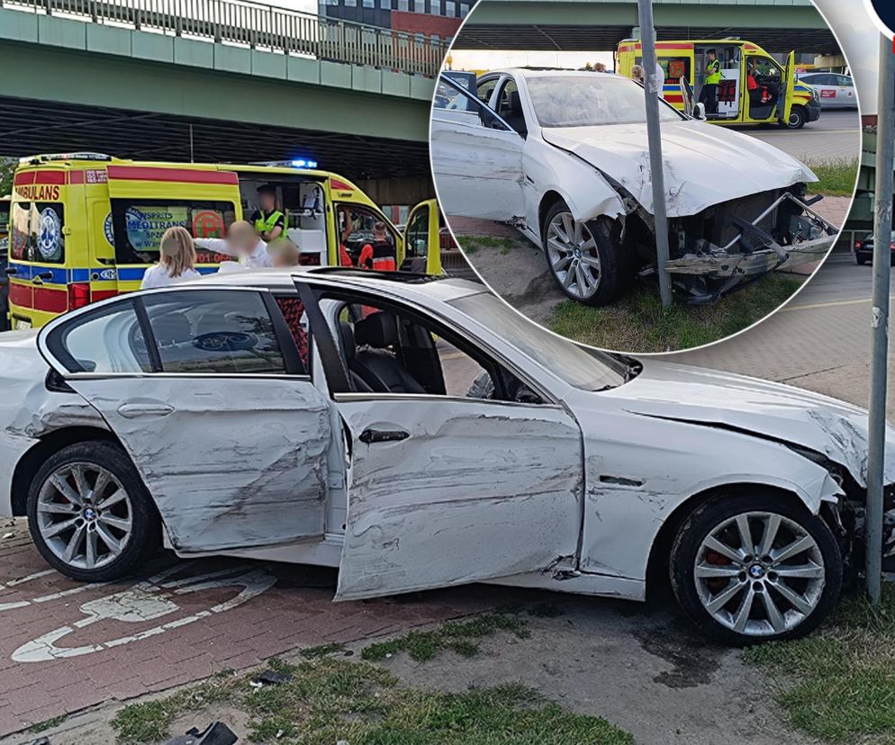 Wypadek w Al. Jerozolimskich. Kierowca z epilepsją wjechał w barierki