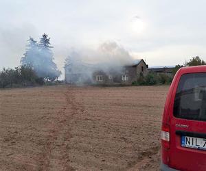 Pożar domu w Grabowie pod Lubawą