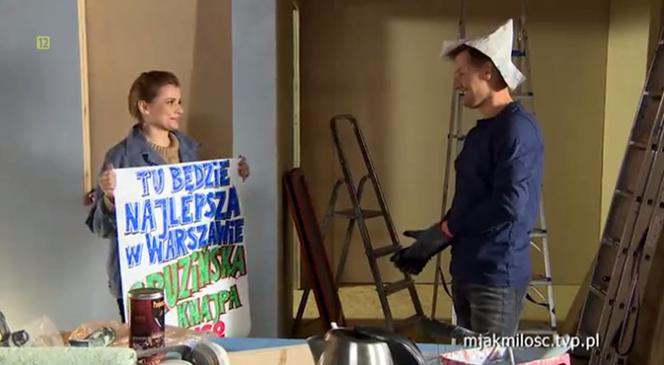 M jak miłość. Paweł (Rafał Mroczek), Katia (Joanna Jarmołowicz)