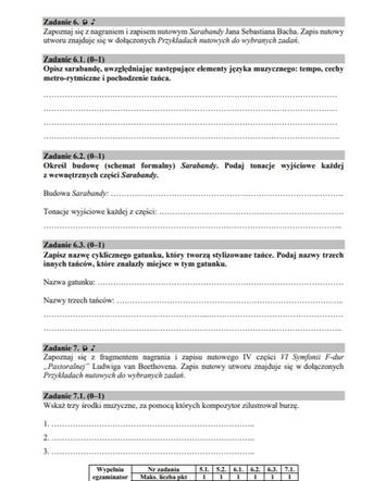 Arkusz CKE. Matura HISTORIA MUZYKI 2020