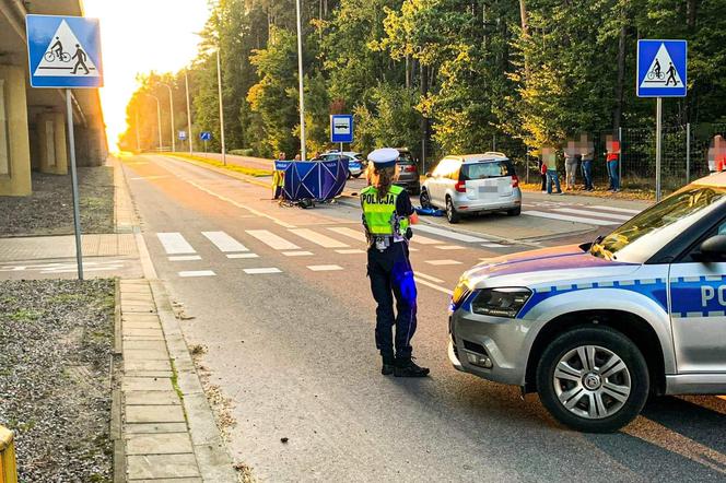 Białystok. Śmiertelne potrącenie rowerzysty na pasach przez kierującą bmw