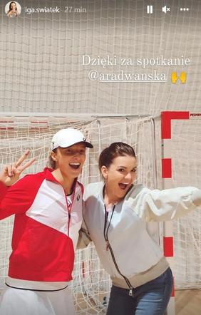 Iga Świątek i Agnieszka Radwańska