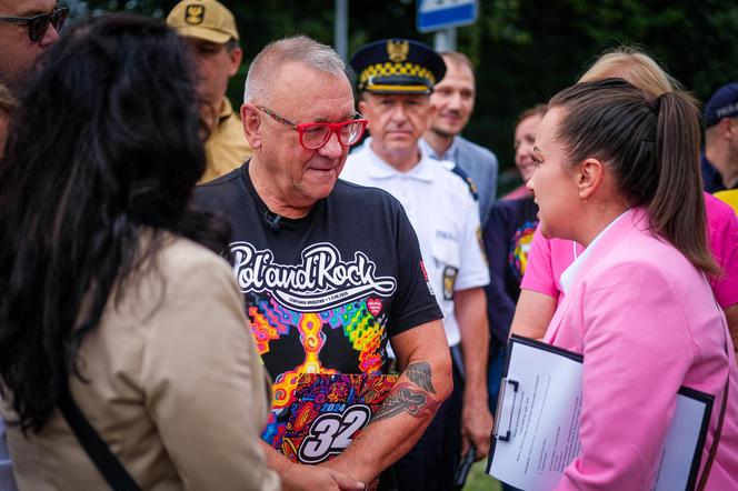 Jurek Owsiak przyjechał do Chorzowa. Oficjalnie otwarto rondo im. Fundacji WOŚP