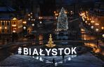 Napis #Białystok na Rynku Kościuszki
