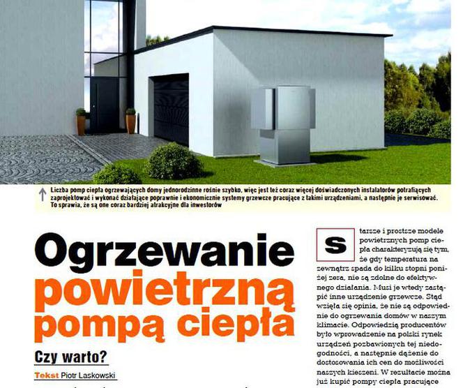 Ogrzewanie powietrzną pompą ciepła - warto? ARTYKUŁ DO POBRANIA