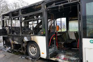 Pożar autobusu na ulicy Ku Słońcu w Szczecinie