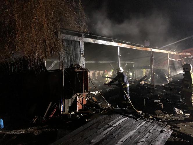 Pożar budynku gospodarczego w gminie Nowa Słupia