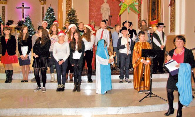 Kolędy w szkole na Borough Park