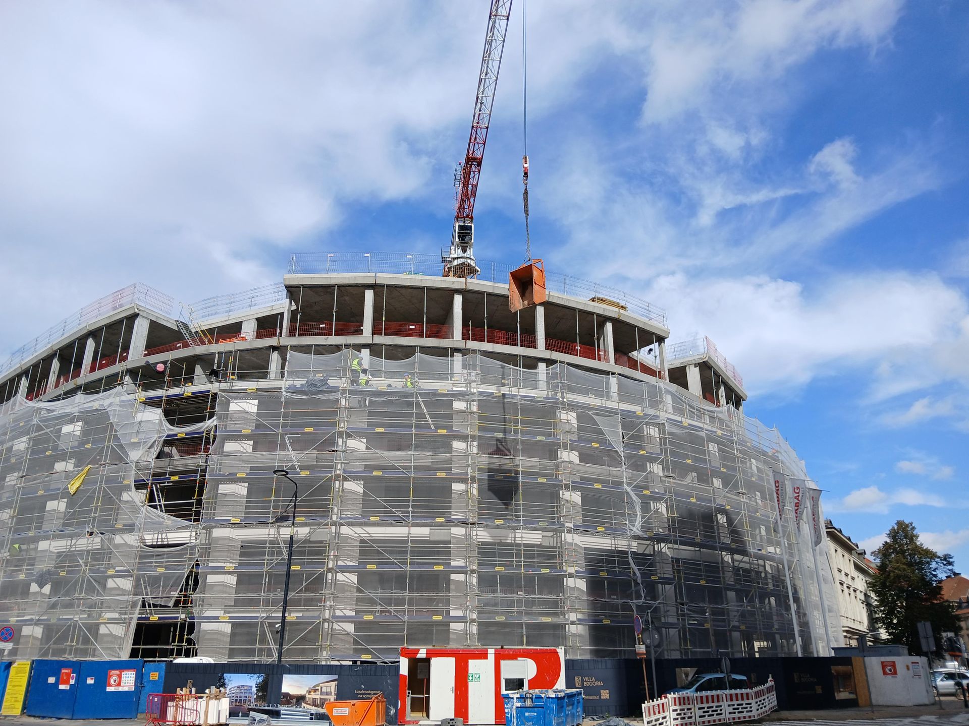 Villa Bogoria w Warszawie podczas budowy