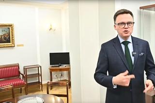 Hołownia pokazał tajemniczy ciemny salonik. Na stojąco też można rzeczy załatwić